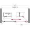 Душевая дверь 130 см BELBAGNO UNO UNO-195-BF-1-130-C-Cr